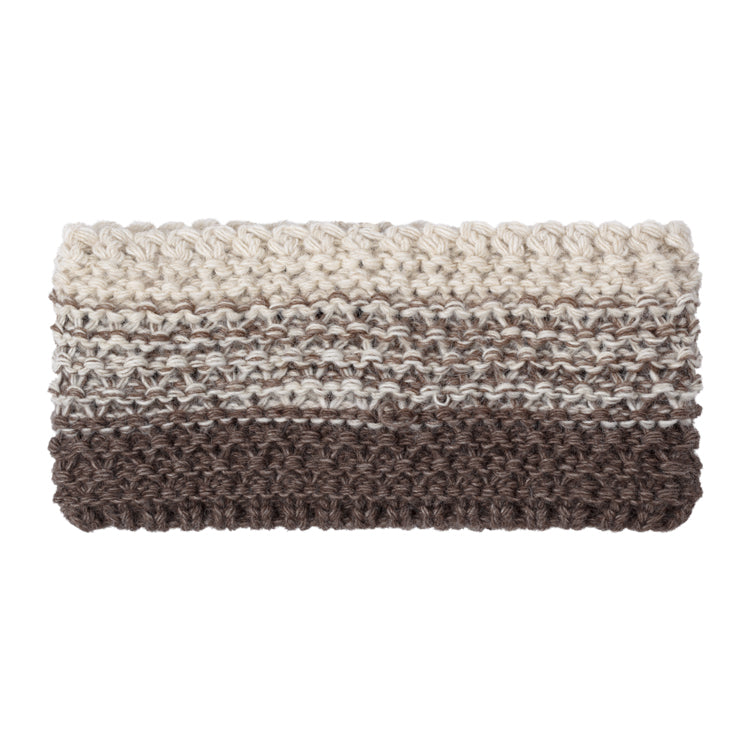 Fiebig Strickstirnband Wolle mehrfarbig melange – Braun