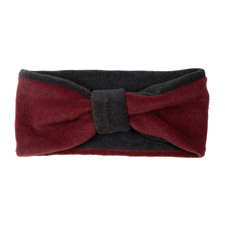 Fiebig Stirnband Fleece zweifarbig – Bordeaux
