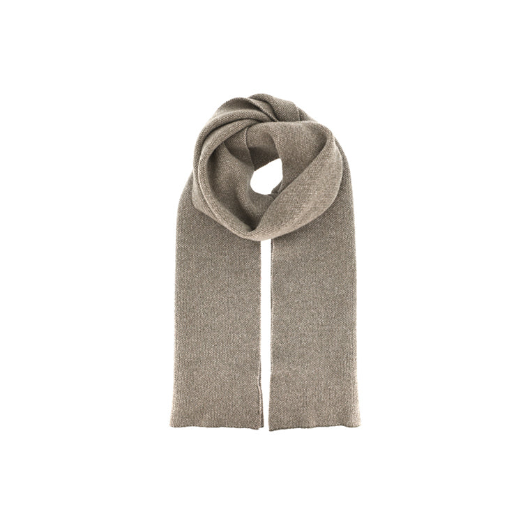 Fiebig Strickschal Wolle melange 170 x 27 cm – Beige