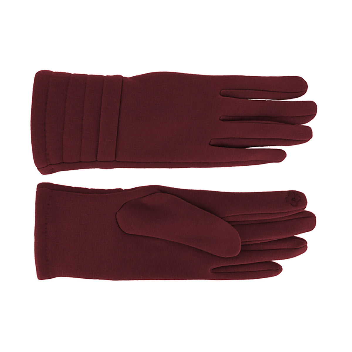 Fiebig Handschuhe Jersey uni Bordeaux