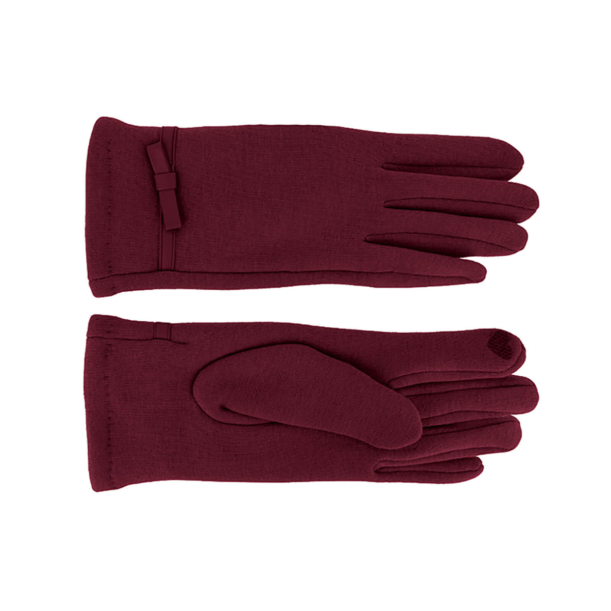 Fiebig Handschuhe Jersey uni Bordeaux