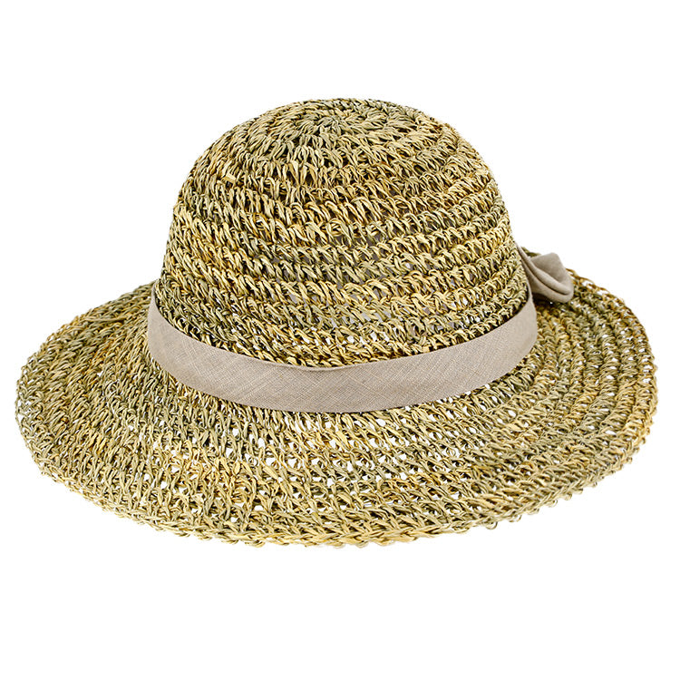 Fiebig Seegras Glocke Crochet mit Band und Schleife Natur