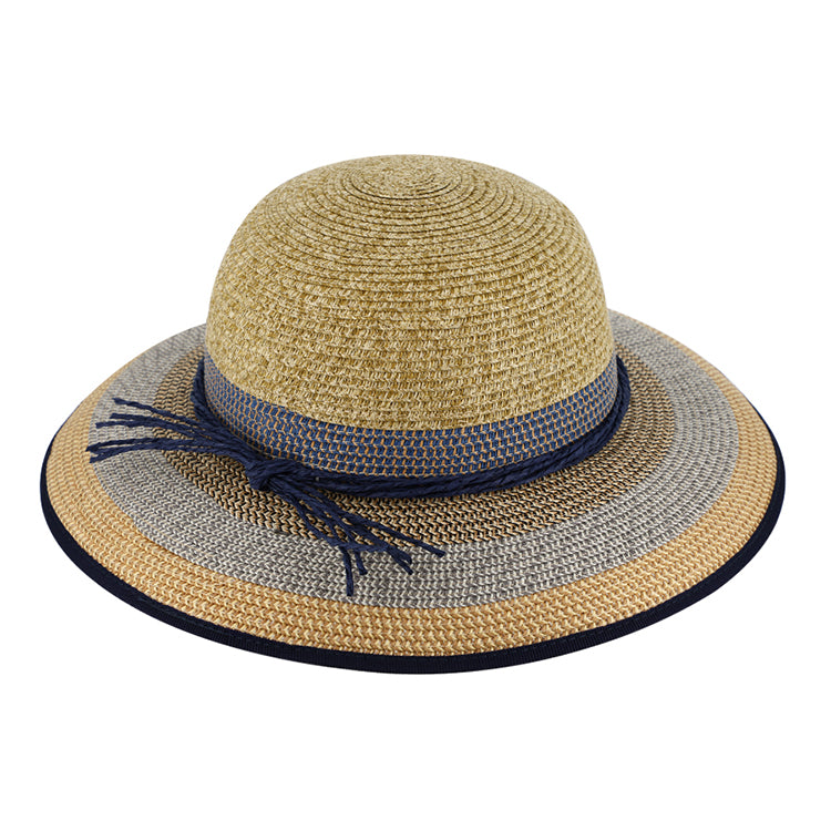 Fiebig Papierhut Glocke Blockstreifen melange Beige