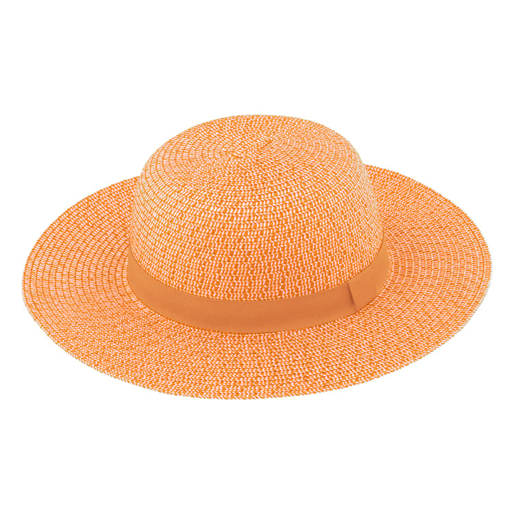 Fiebig Papierhut Glocke melange gleichfarbiges Ripsband Orange