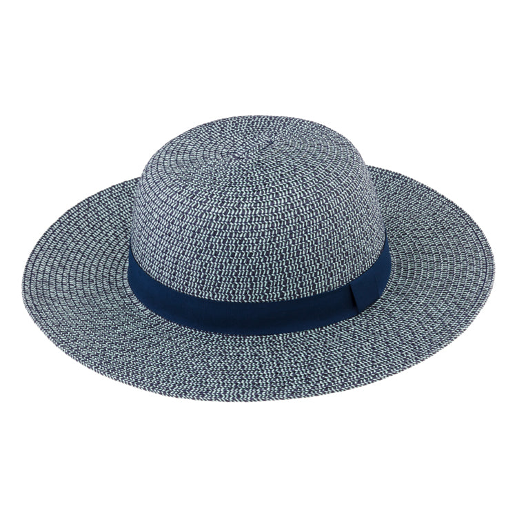 Fiebig Papierhut Glocke melange gleichfarbiges Ripsband Marineblau