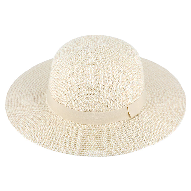Fiebig Papierhut Glocke melange gleichfarbiges Ripsband Beige