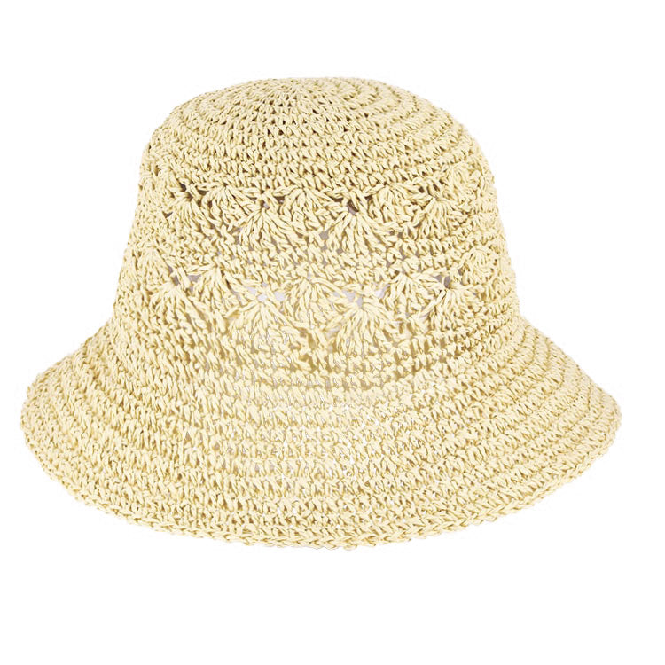 Fiebig Papierhut Glocke Crochet mit Muster Natur