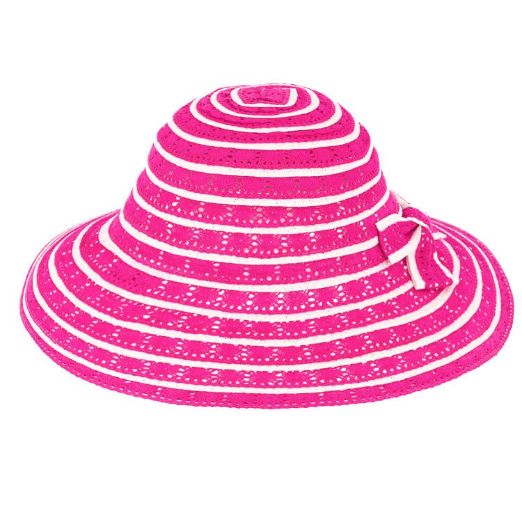 Fiebig Papierhut Glocke Baumwollspitze und Schleife Pink