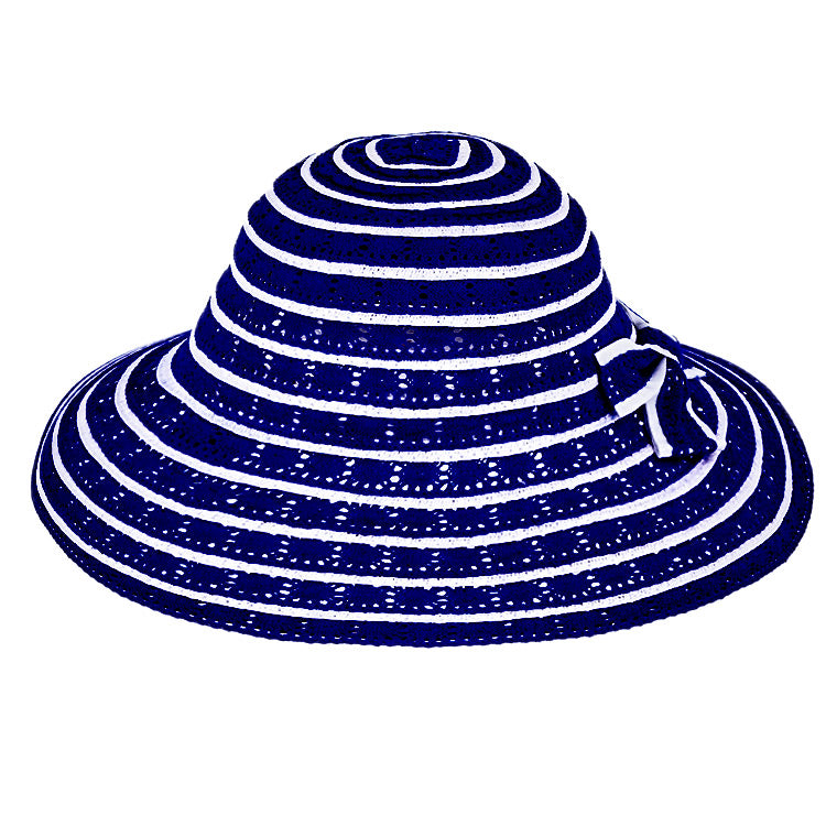 Fiebig Papierhut Glocke Baumwollspitze und Schleife Marineblau
