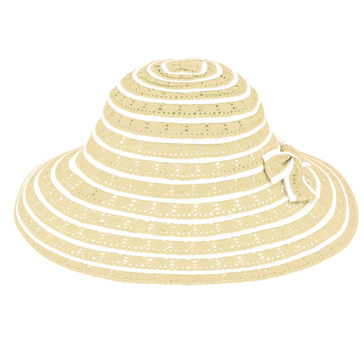 Fiebig Papierhut Glocke Baumwollspitze und Schleife Beige