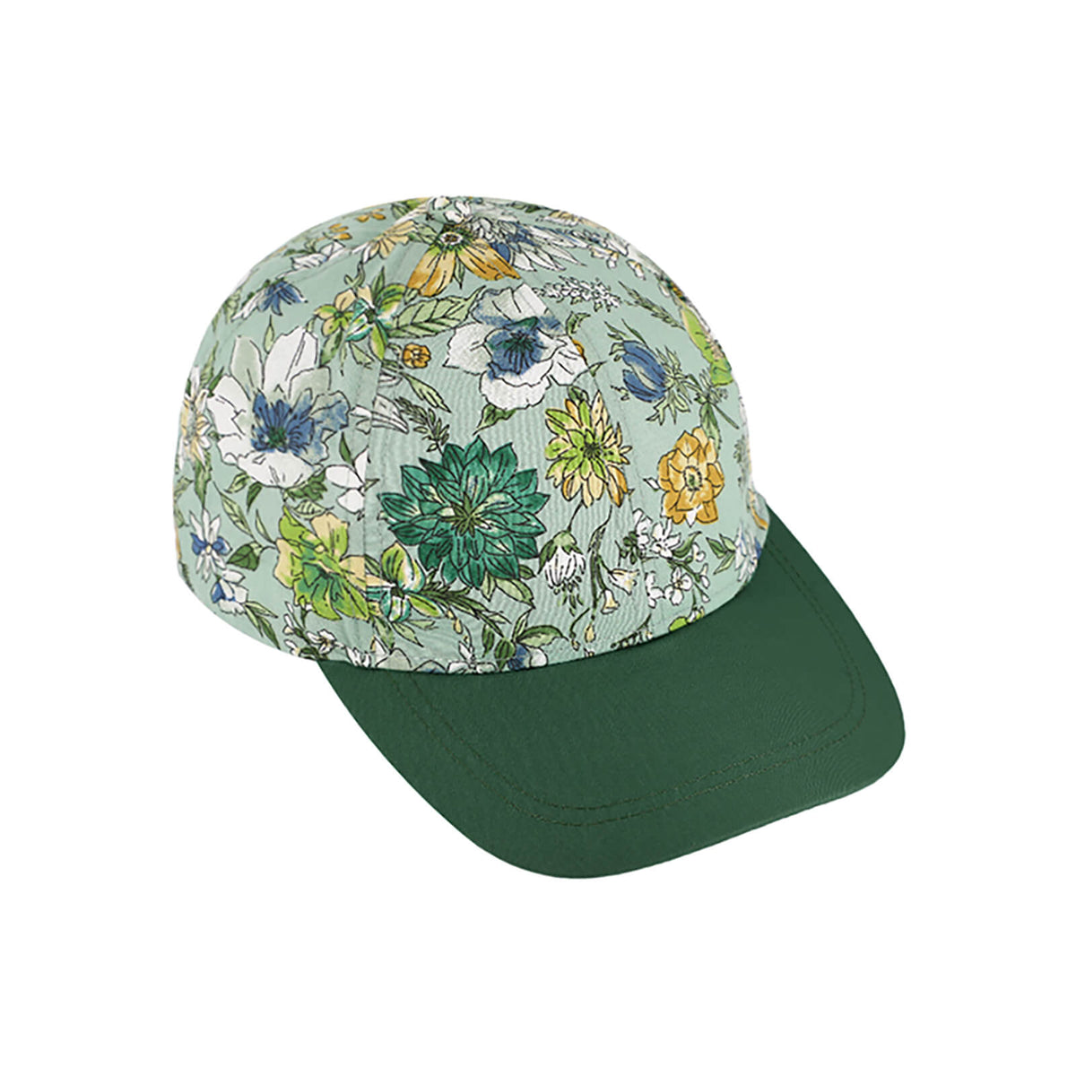 Fiebig Baseballcap Blumenmuster Schirm uni