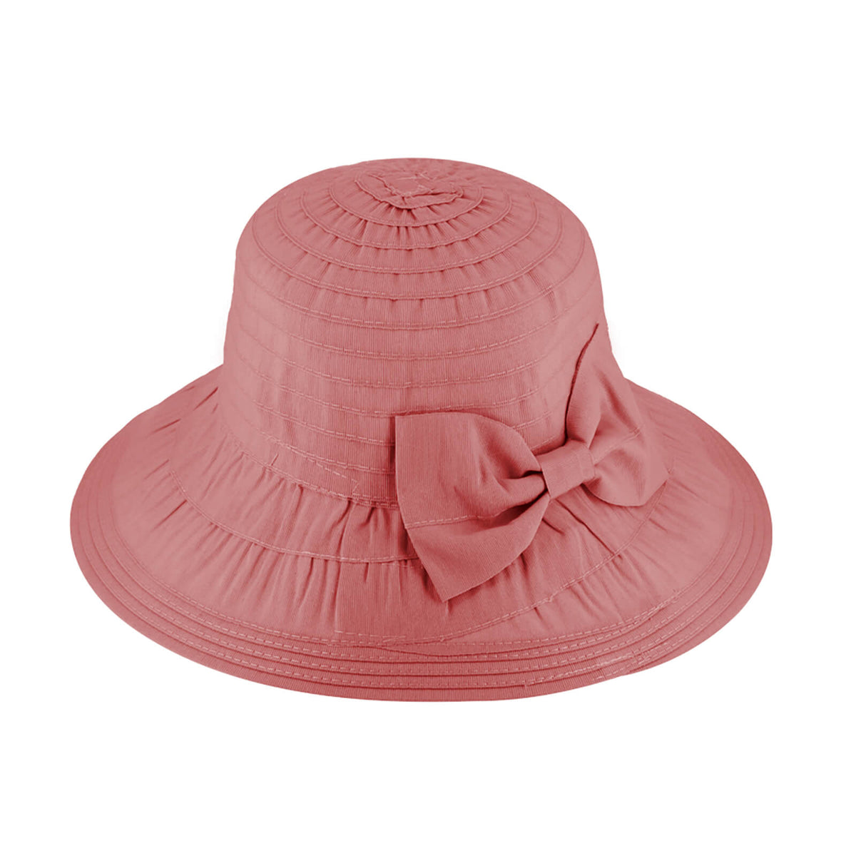 Fiebig Stoffhut Glocke uni mit Dekorschleife