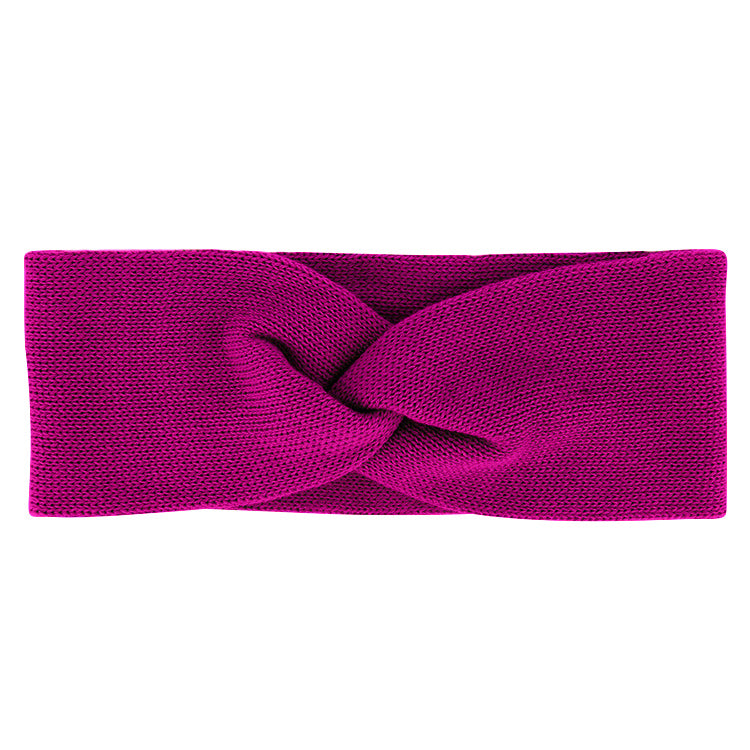 Fiebig Strickstirnband uni gedreht GOTS – Pink