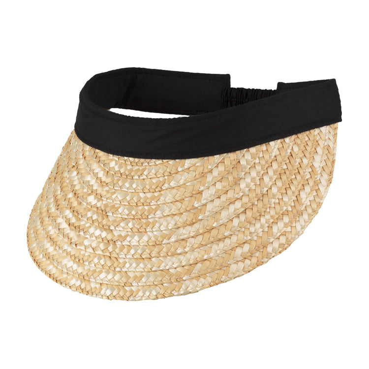 Fiebig Visor Bortenstroh mit textilem Band – Natur