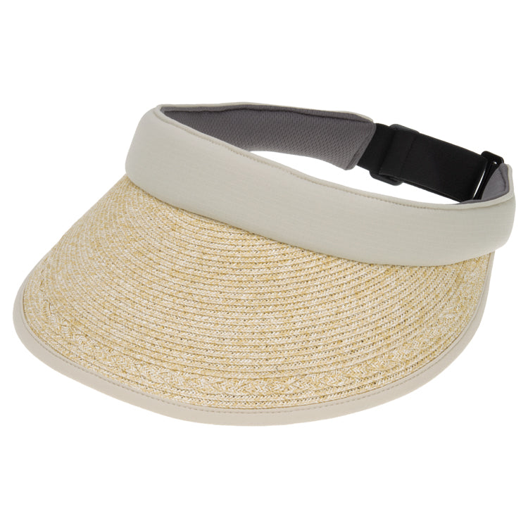 Fiebig Visor Papierstroh mit Stoffband Natur