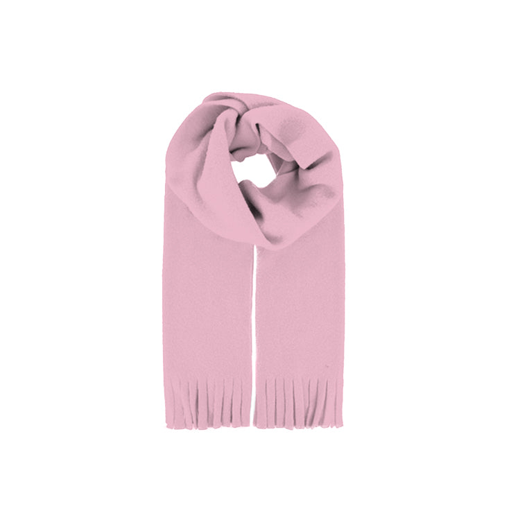 Fiebig Schal Fleece mit Fransen – Rosa