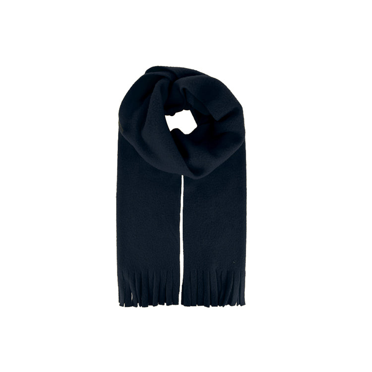 Fiebig Schal Fleece mit Fransen – Marineblau