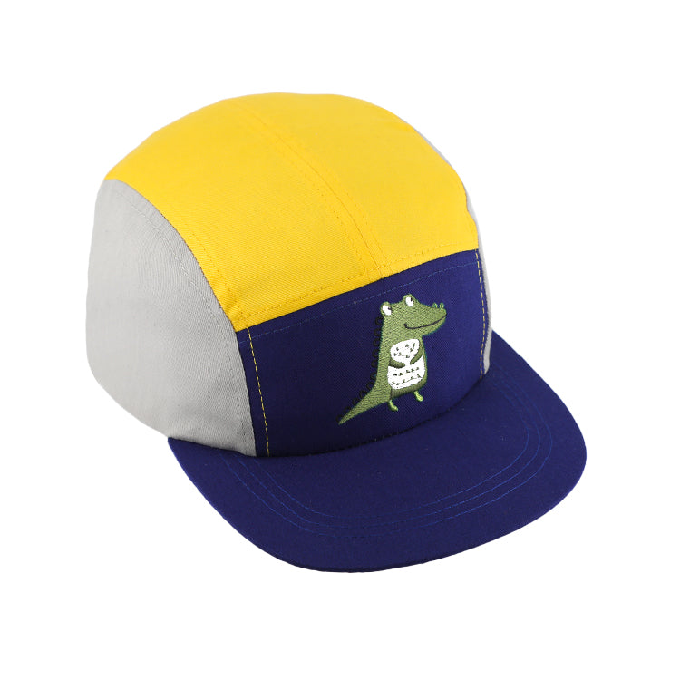 Fiebig Baseball Cap 5-Panel dreifarbig mit Stickerei Marineblau – Gesamtansicht