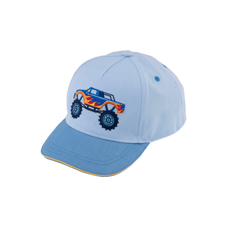 Fiebig Baseball Cap zweifarbig mit Monstertruck Stickerei UV-Schutz Himmelblau – Gesamtansicht