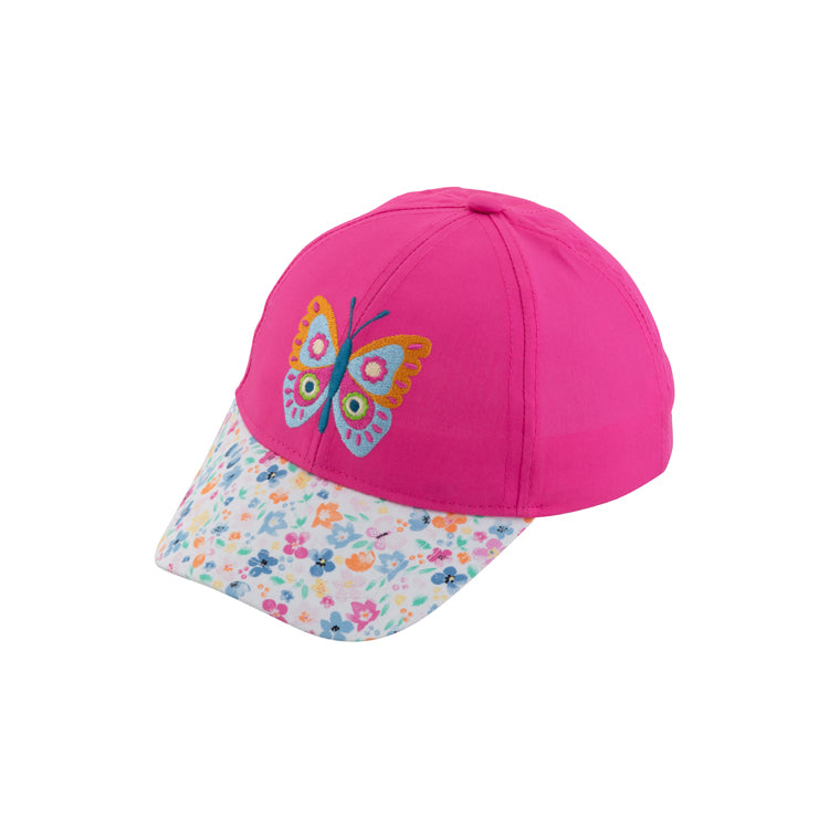 Fiebig Baseball Cap Stickerei uni Schild mit Muster Magenta – Gesamtansicht