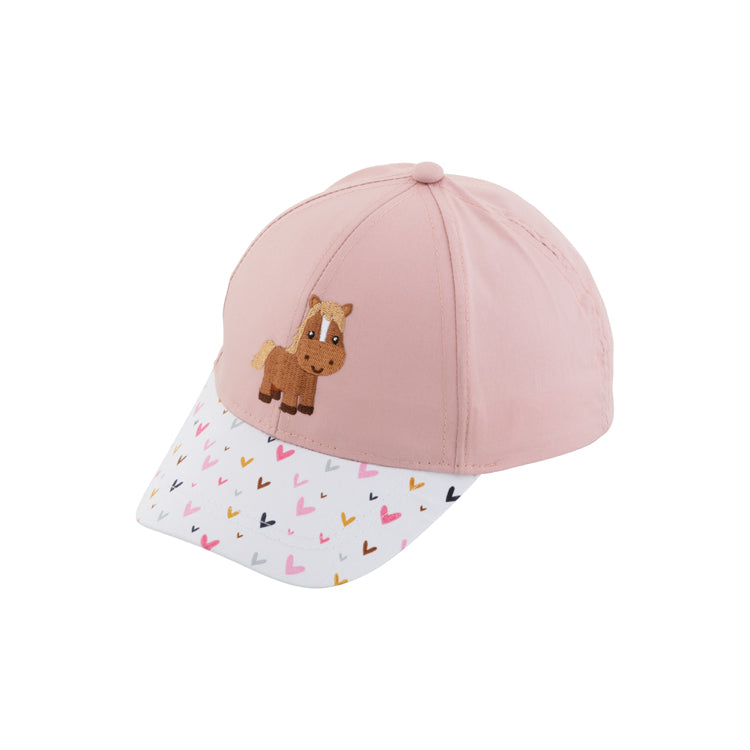 Fiebig Baseball Cap Stickerei uni Schild mit Muster Malve – Gesamtansicht