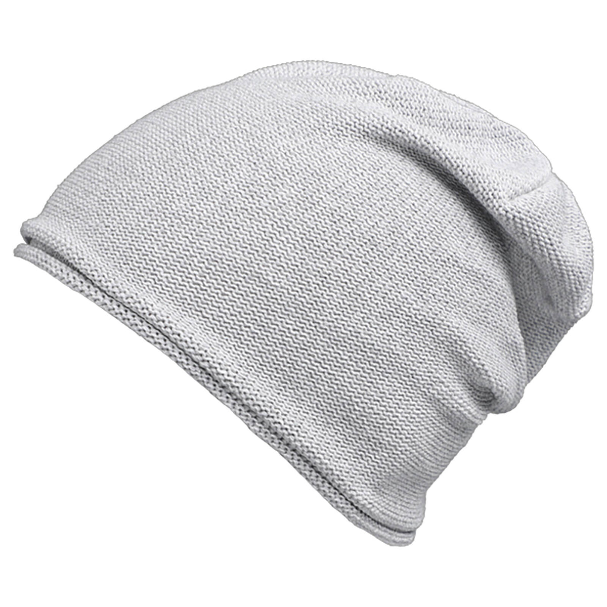 Fiebig Strickmütze Beanie mit Rollrand Baumwolle uni