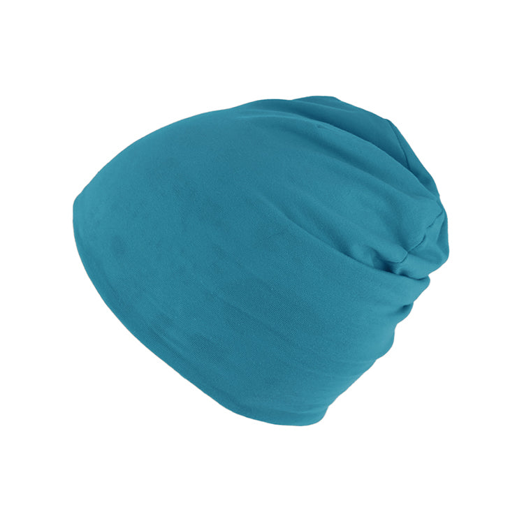 Fiebig Stoffmütze Beanie Jersey Safariprint wendbar Beige – Innenansicht