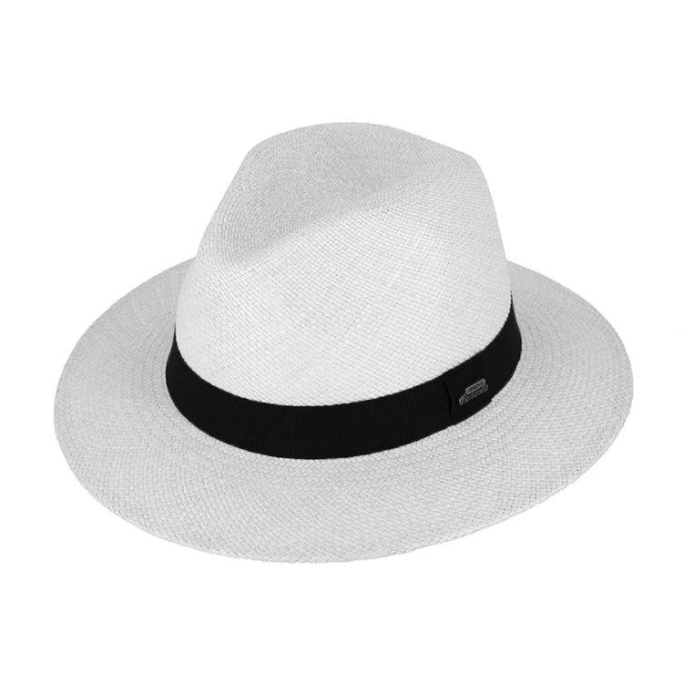Fiebig Panamahut Traveller mit Ripsband uni Weiss