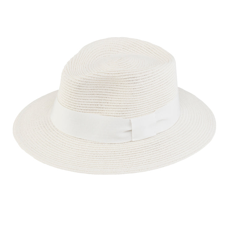 Fiebig Papierhut Traveller mit passendem Band Weiss