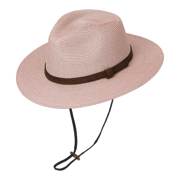 Fiebig Traveller mit PU-Lederband verstellbares Kinnband Rosa