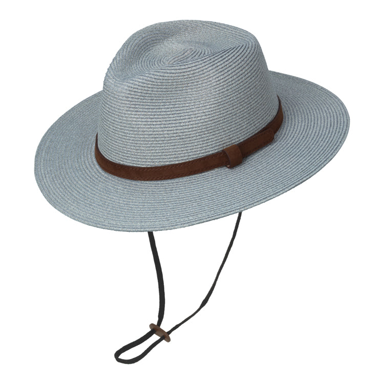 Fiebig Traveller mit PU-Lederband verstellbares Kinnband Jeansblau