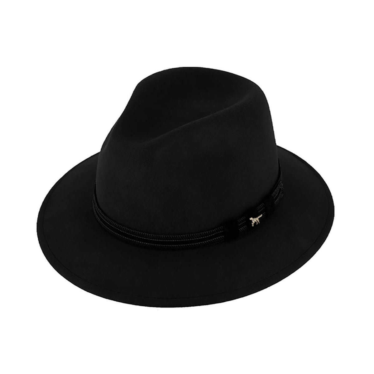 Fiebig Wollfilzhut Traveller mit Metallpin waterproof und crushable Schwarz