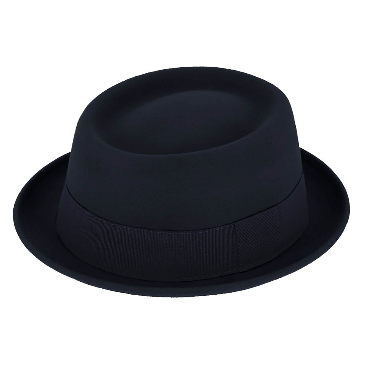 Fiebig Wollfilzhut Pork Pie mit Ripsband Schwarz