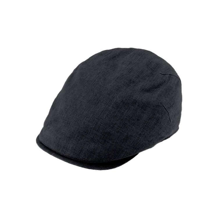 Fiebig Flatcap Leinen mit Steg UV-Schutz uni Anthrazit – Gesamtansicht