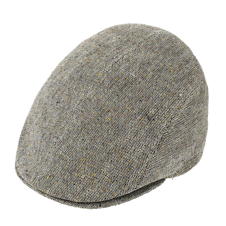 Fiebig Flatcap Seide Tweed UV-Schutz Hellgrau