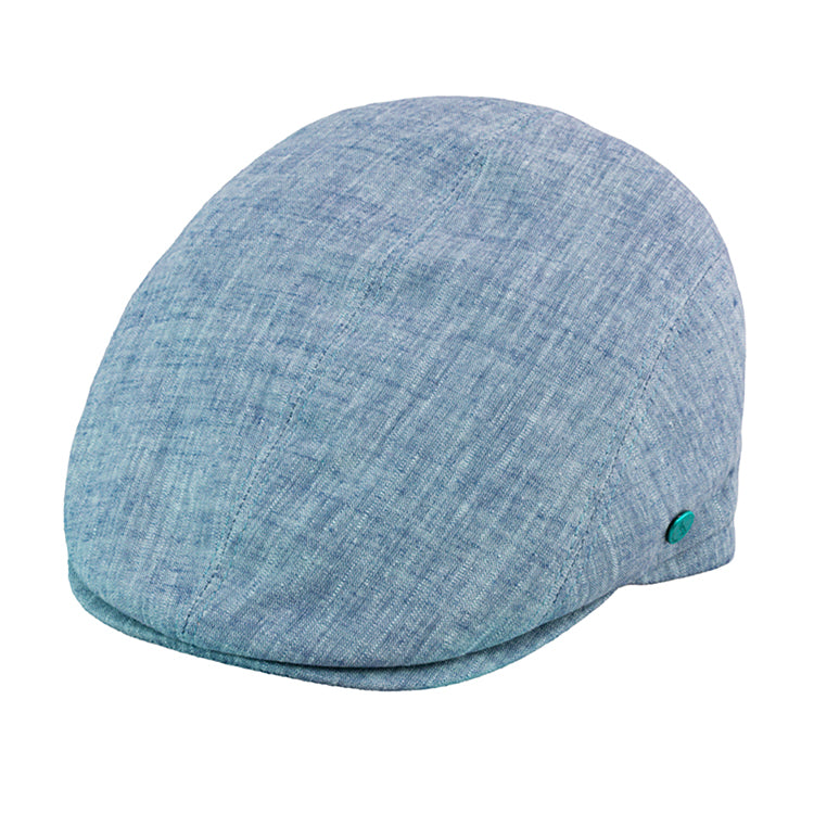 Fiebig Flatcap Hanf uni melange Hellblau