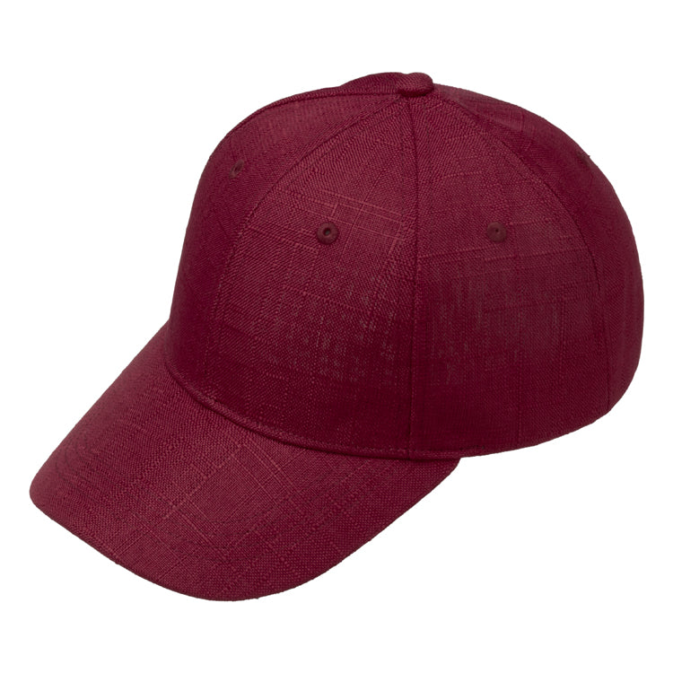 Fiebig Baseballcap Leinen melange Rot