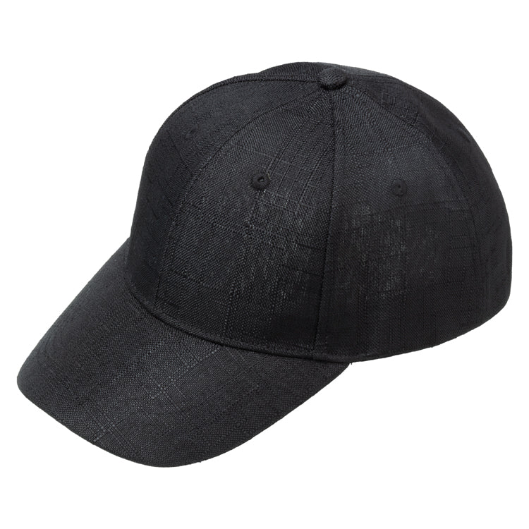 Fiebig Baseballcap Leinen melange Schwarz