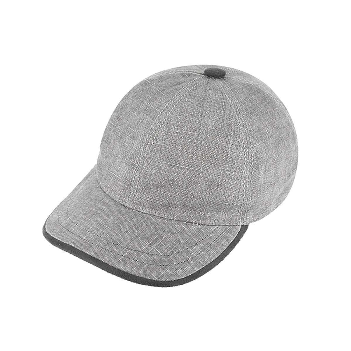 Fiebig Baseballcap 6-Panel Leinen melange UV-Schutz Hellgrau
