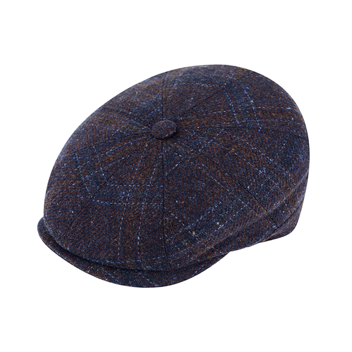 Fiebig 8-Panel Cap gemustert mit Steg Marineblau