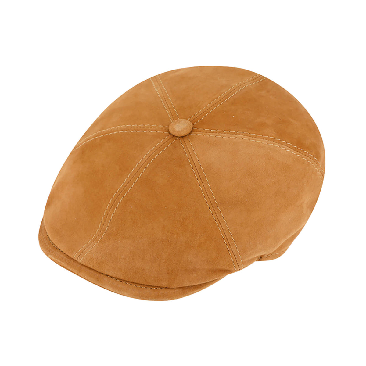Fiebig 6-Panel Cap Wildleder Cognac