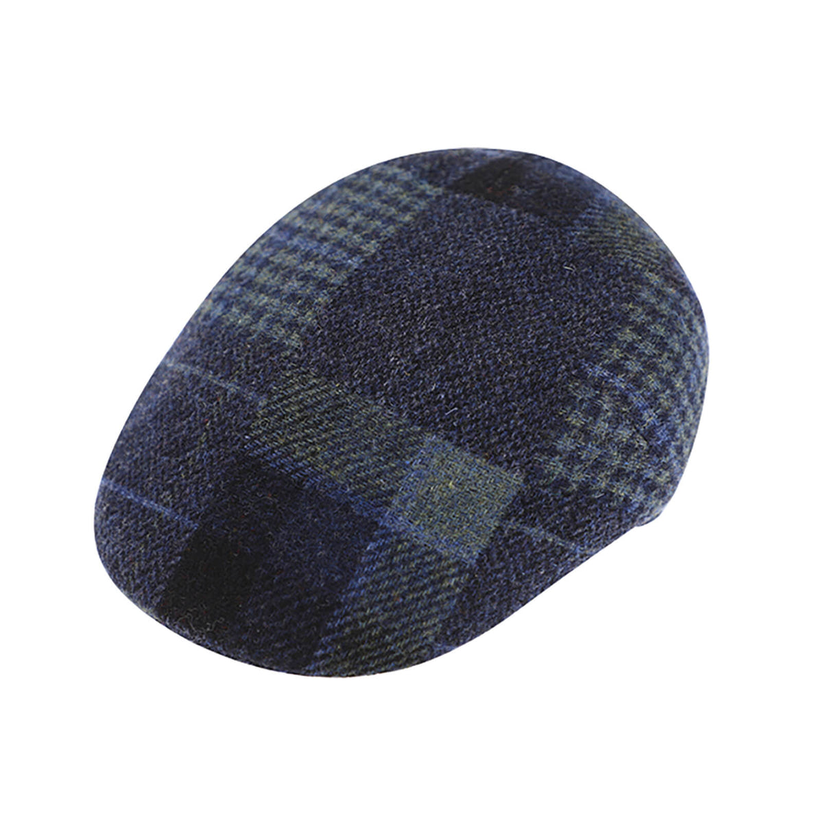Fiebig Flatcap Wolle Patchwork Marineblau