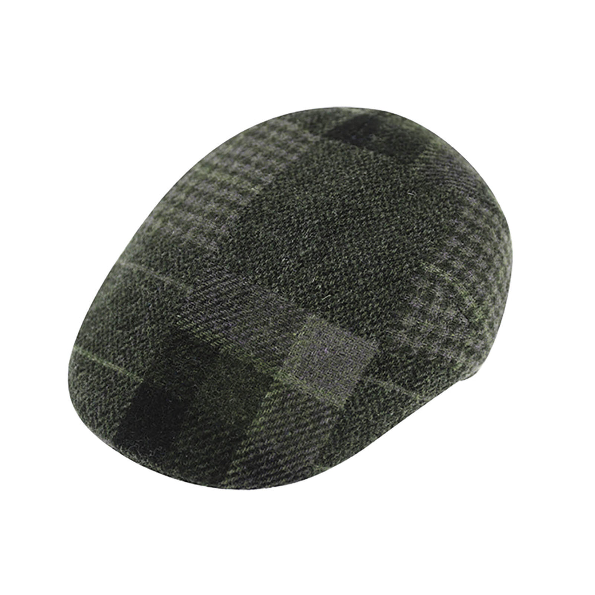 Fiebig Flatcap Wolle Patchwork Oliv