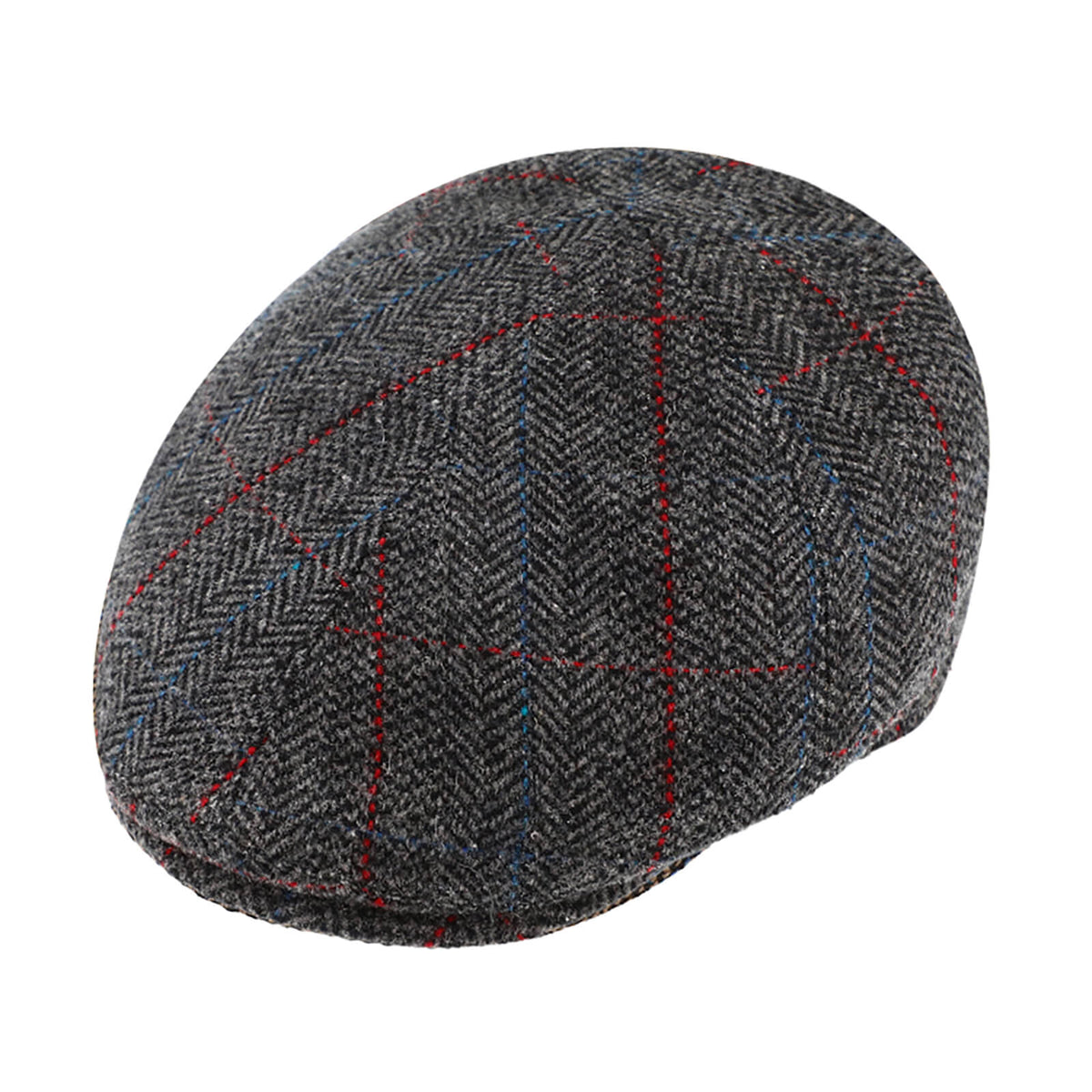 Fiebig 6-Panel Cap Wolle Kontrastfaden Anthrazit