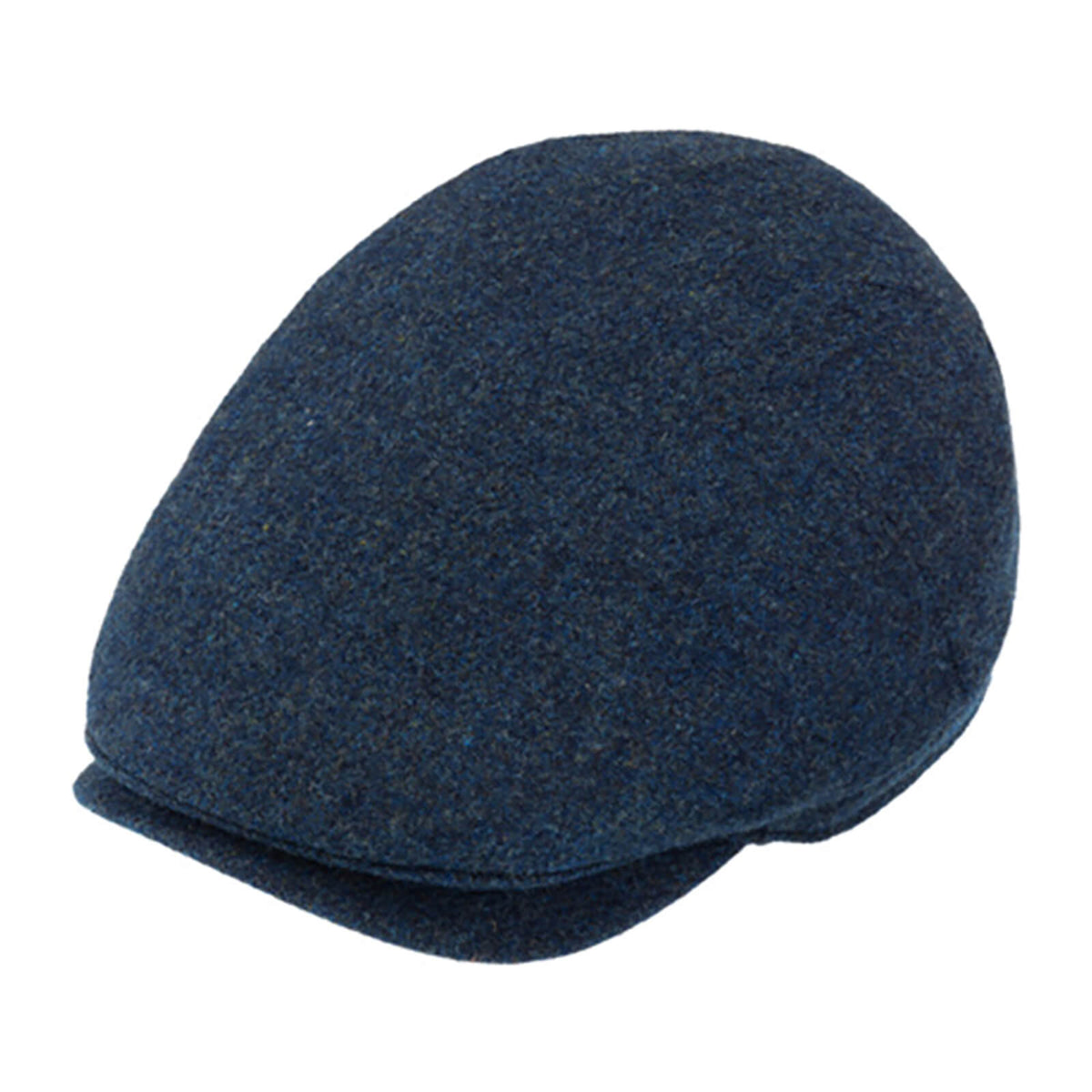 Fiebig Flatcap Shetlandwolle melange Jeansblau