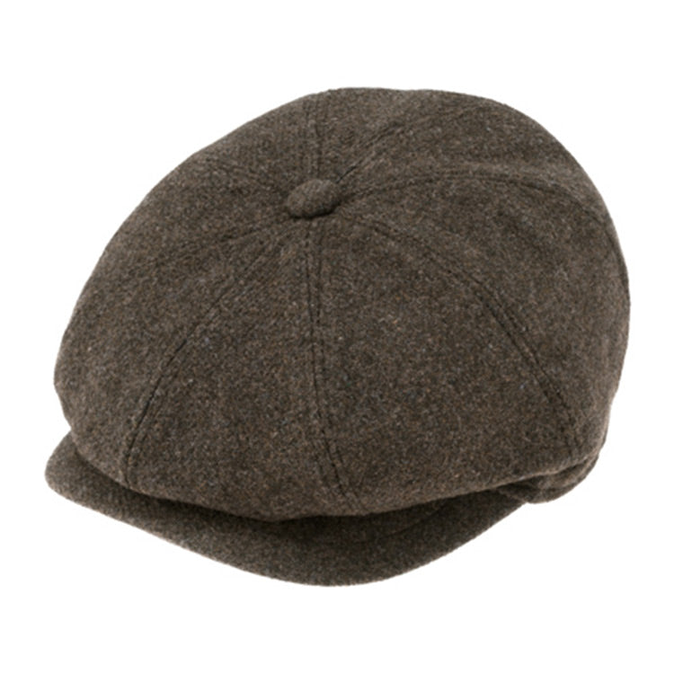 Fiebig 8-Panel Cap Shetland melange Taupe – Gesamtansicht