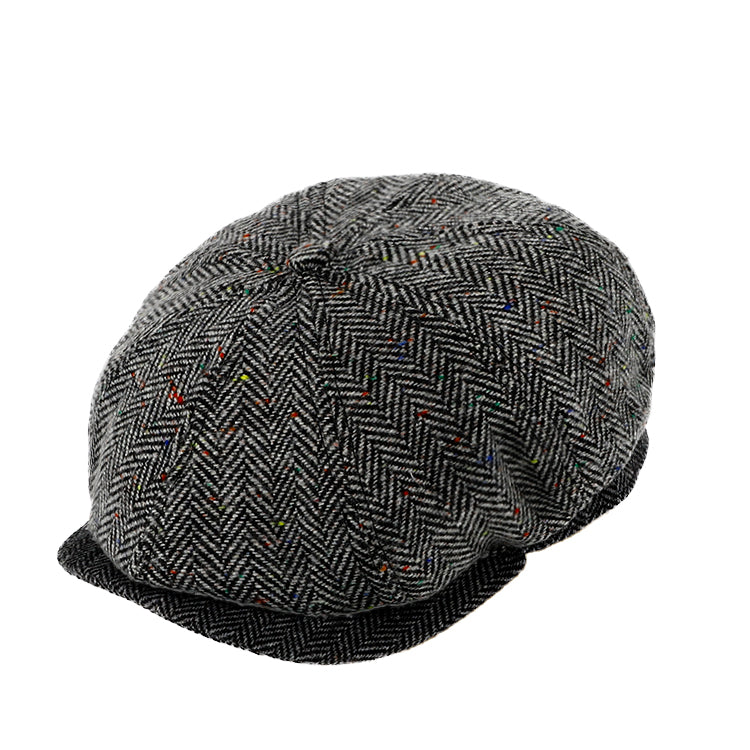 Fiebig 8-Panel Cap Fischgraet Anthrazit