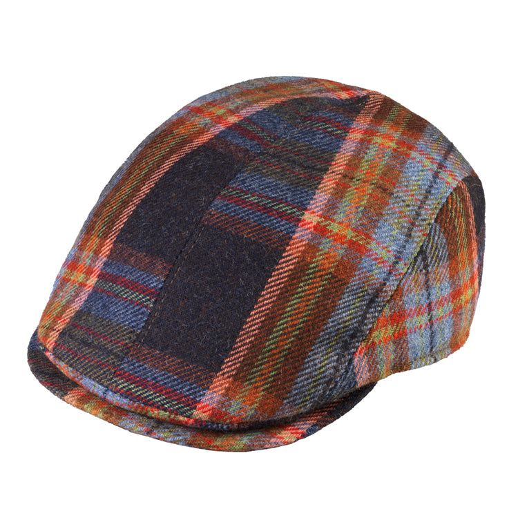 Fiebig Flatcap Shetlandwolle mit Ohrenklappen Jeansblau