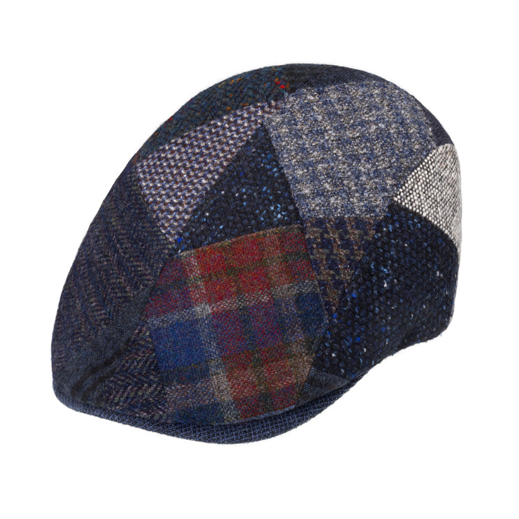 Fiebig Flatcap Pachtwork Marineblau