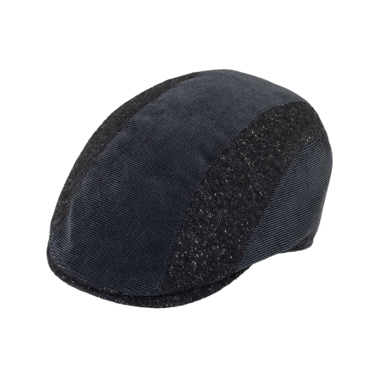 Fiebig Flatcap Längspanel Kord und meliert Anthrazit